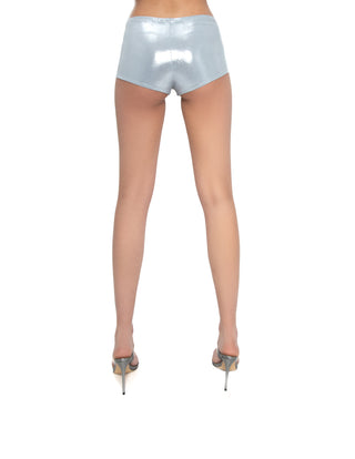 Shiny Micro Shorts (Silver)