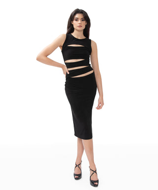 Midi Cut-Out Panel Dress