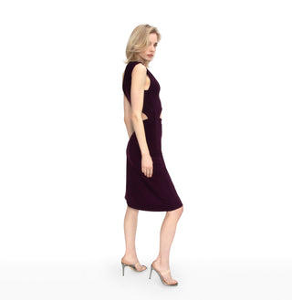 One Shoulder Cut-Out Mini Dress (Plum)