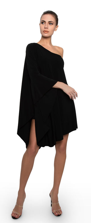 One Shoulder Cape Dress