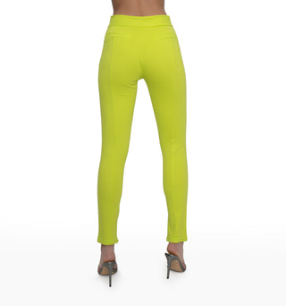 Skinny Zipper Pants (Chartreuse)